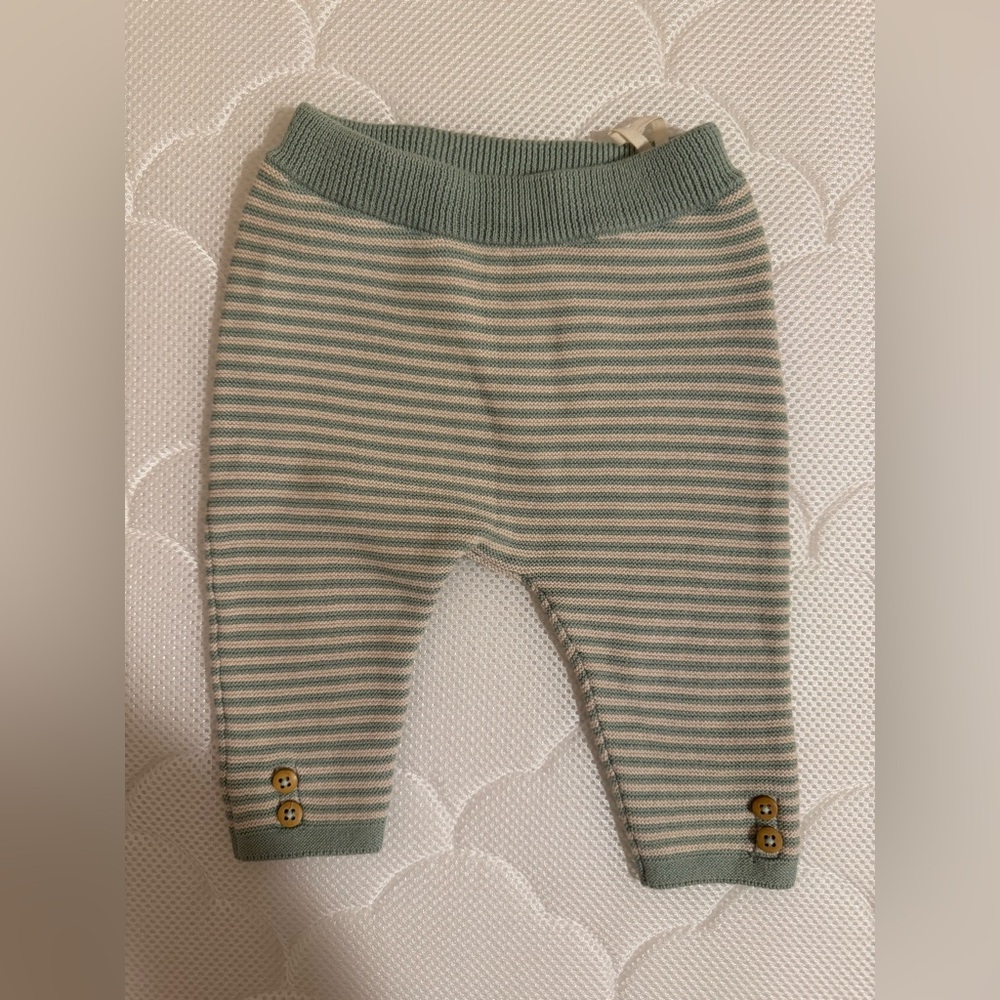 Primigino Mint Green Striped Baby Sweater